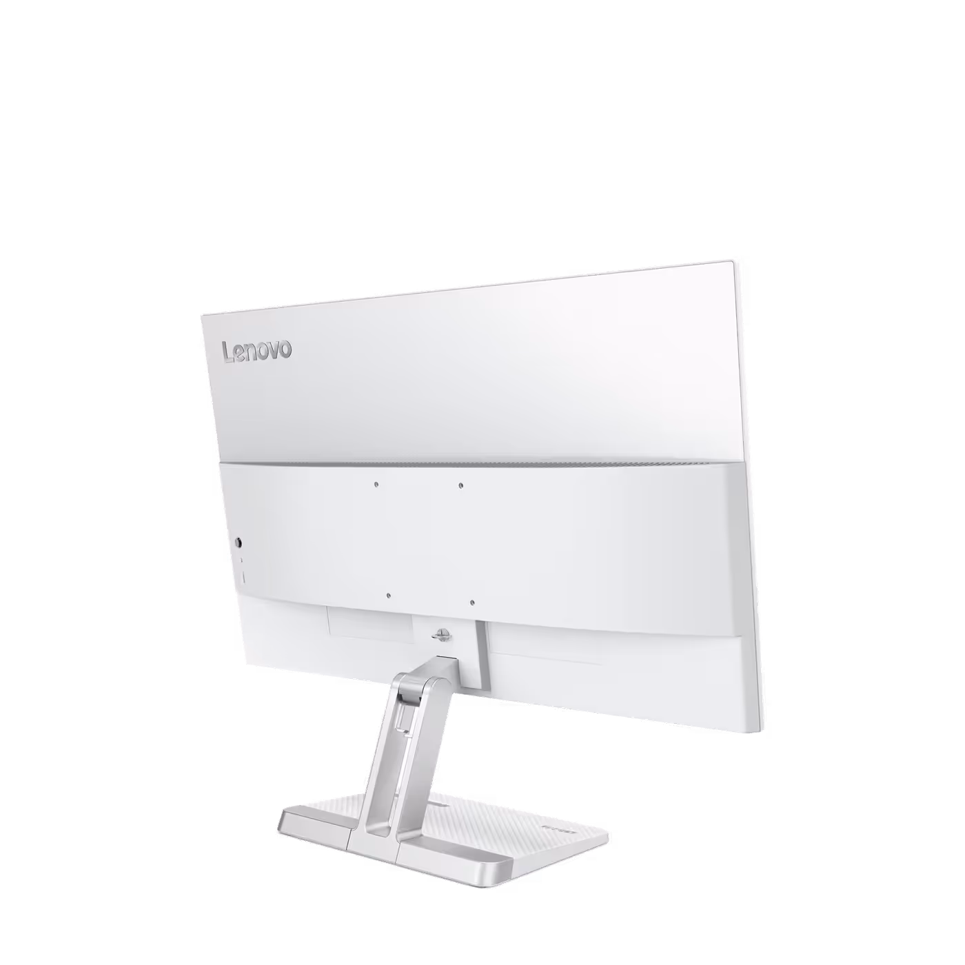 Lenovo L27-4C rear three-quarter view showing the stand