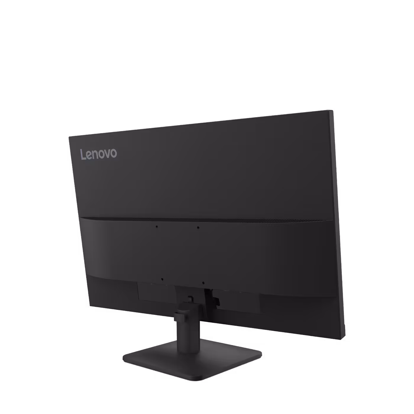 Lenovo L27-4e rear three-quarter view showing the stand