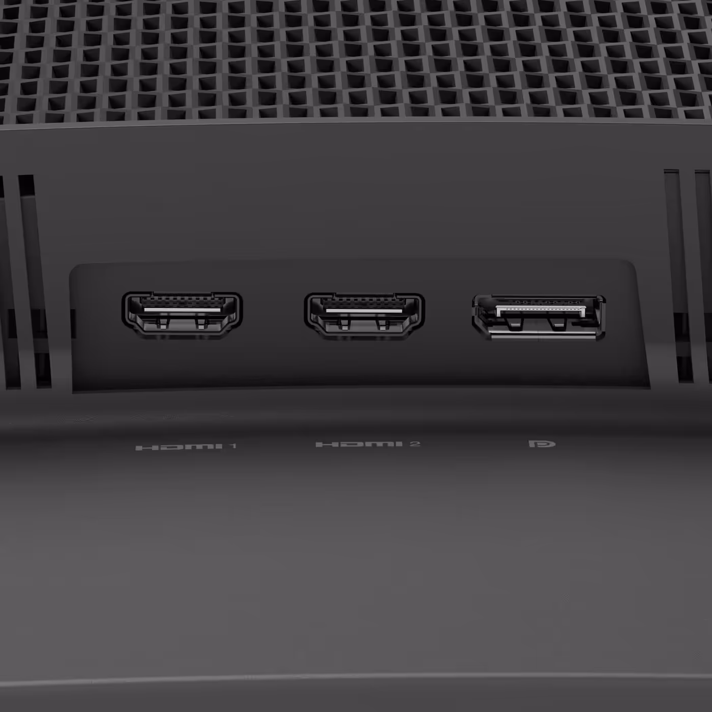 Lenovo Legion 27-2c rear ports close-up