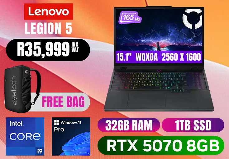 Lenovo Legion 5 15IRX10H  Intel Core i9 RTX 5070 Gaming Laptop