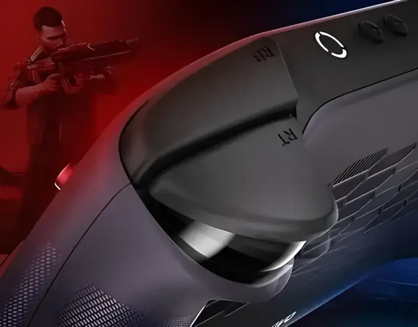 Ergonomic unibody design of the handheld gaming device built for comfort