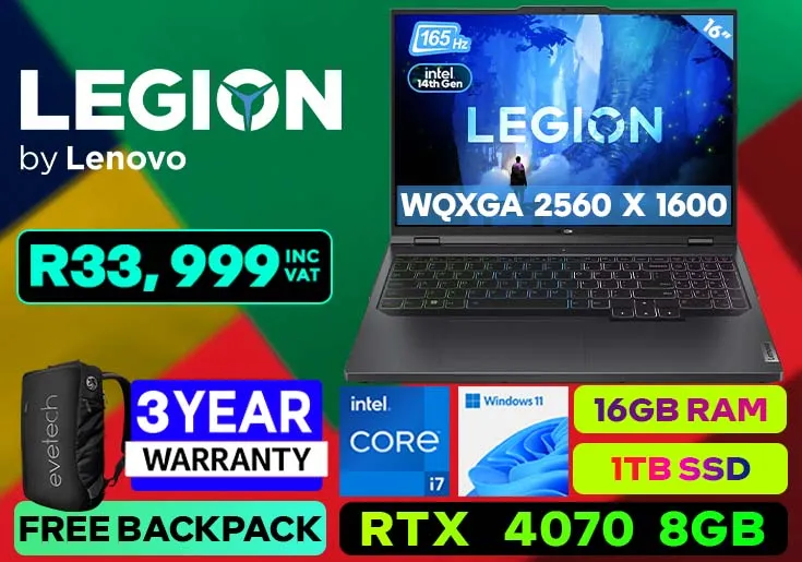 Lenovo Legion Pro Core i7 16GB RAM & 1TB SSD & RTX 4070 laptop