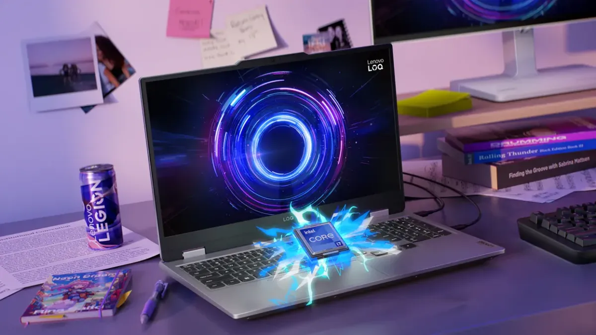 Lenovo LOQ gaming laptop showcasing performance-focused design