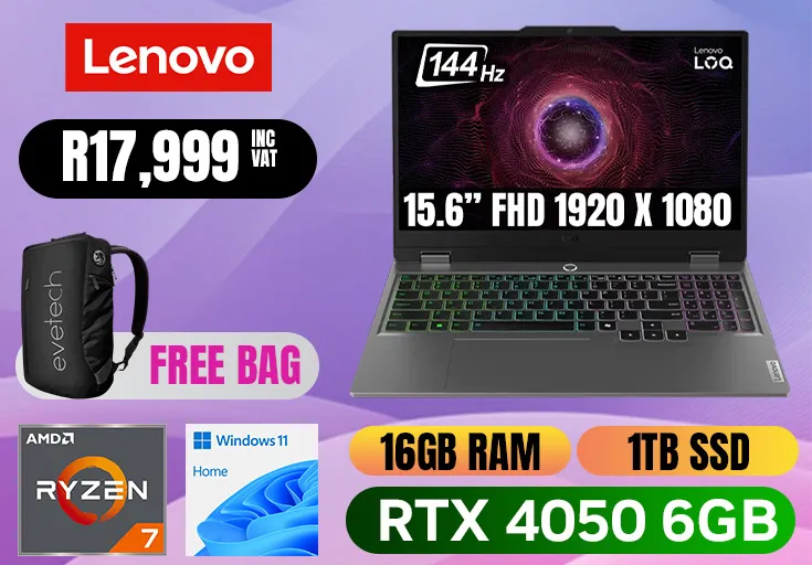 Lenovo LOQ Ryzen 7 RTX 4050 Gaming Laptop