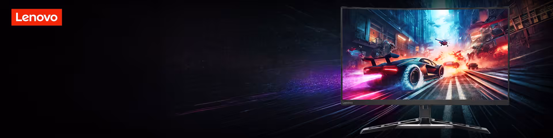 Lenovo monitor range set up for gaming and office work