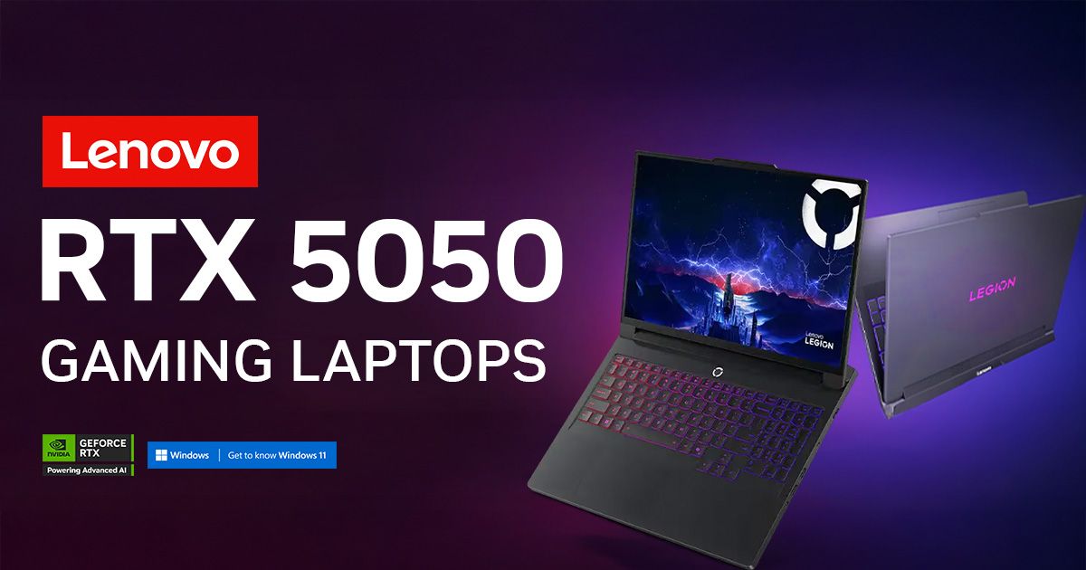 Laptop gaming Lenovo dengan GPU RTX 5050 tersedia di pasaran
