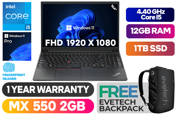 Lenovo ThinkPad E15 Gen 4 - Intel Core i5, MX550, 12GB RAM, 1TB SSD ...