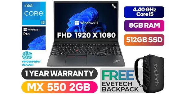 Lenovo ThinkPad E15 Gen 4 - Intel Core i5 MX550 Laptop | 512GB SSD