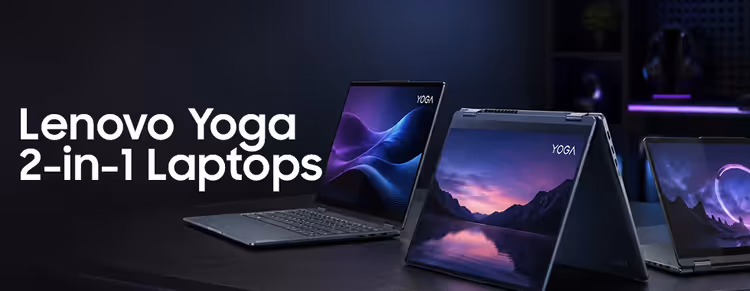 Lenovo Yoga 2-in-1 convertible laptops South Africa — touchscreen, lightweight, high performance 💻