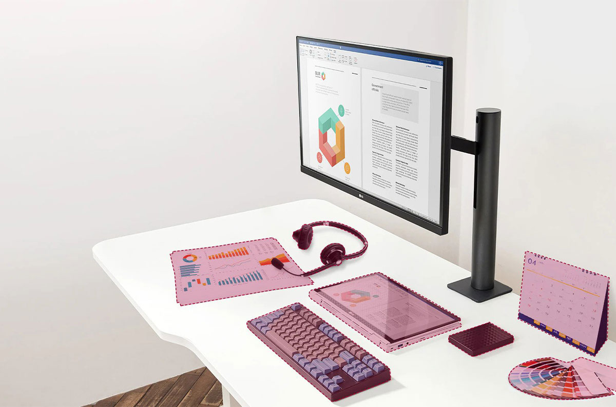 LG 27QN880 QHD IPS Monitor Desktop View 5