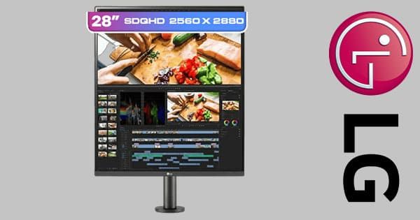 LG Monitor 28MQ780-B 2560x2880 美品① 27.6-inch 16:18 DualUp Monitor with Ergo Stand and USB Type