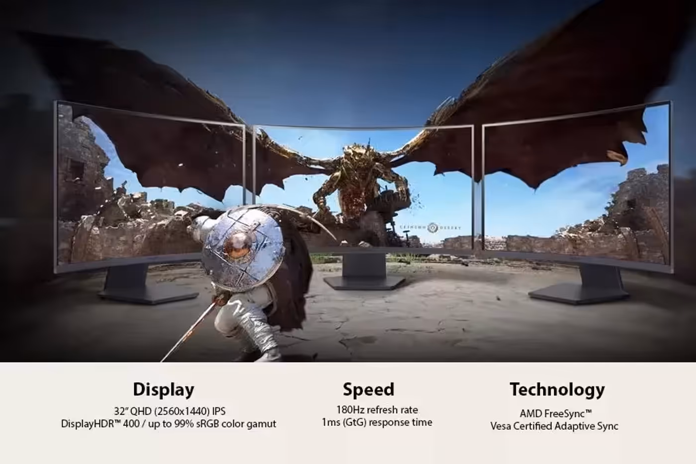 LG UltraGear 32-Inch QHD curved gaming monitor with 180Hz refresh rate