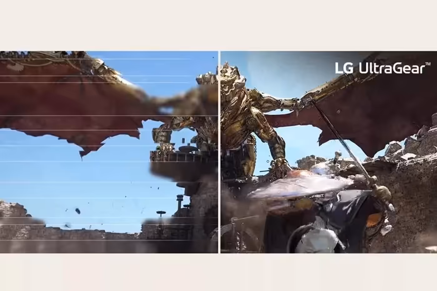 LG UltraGear Monitor featuring AMD FreeSync™ technology for tear-free gaming