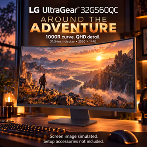 LG UltraGear 32GS60QC 32" QHD 180Hz Curved Gaming Monitor - image 2