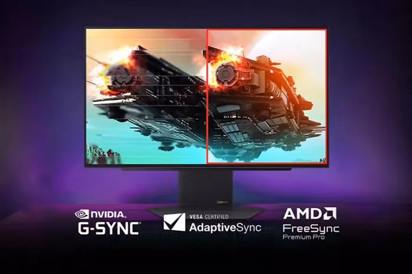 AMD FreeSync and NVIDIA G-SYNC compatible OLED monitor