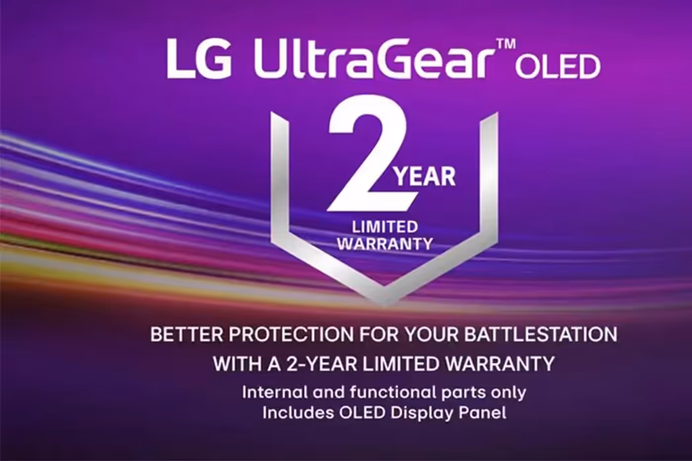 OLED gaming monitor with warranty and protection