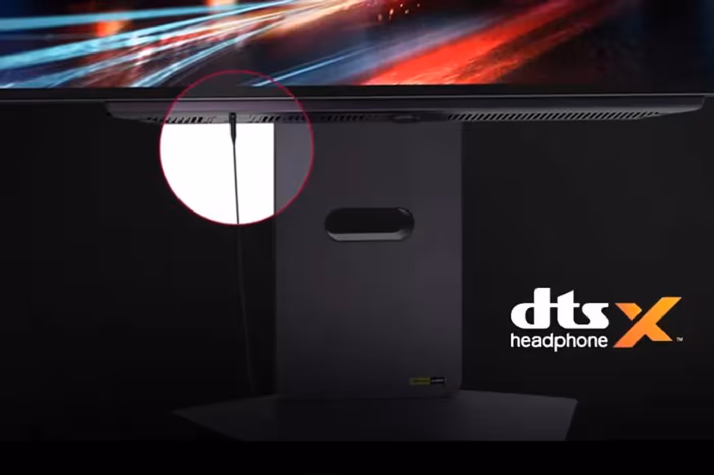 Gaming monitor with DTS Headphone X and 4-pole jack