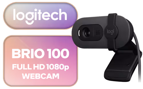 Logitech Brio 100 Full HD Webcam - Graphite Logitech Brio 100 Full HD Webcam - Graphite - Image 1