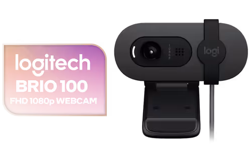 Logitech Brio 100 Full HD Webcam - Graphite Logitech Brio 100 Full HD Webcam - Graphite - Image 1