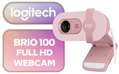 logitech-brio-100-full-hd-webcam-rose - Image 1
