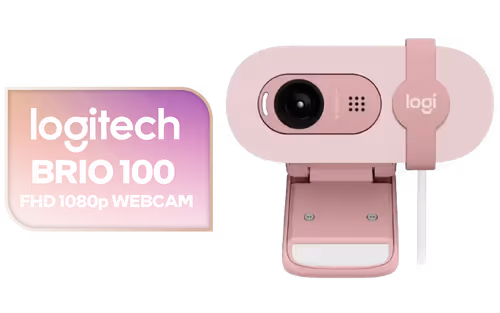 logitech-brio-100-full-hd-webcam-rose logitech-brio-100-full-hd-webcam-rose - Image 1