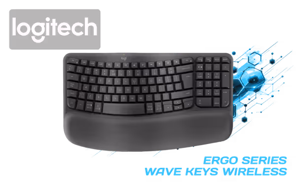 Logitech Ergo Wave Keys Wireless Ergonomic Keyboard - image 1 Logitech Ergo Wave Keys Wireless Ergonomic Keyboard - image 1
