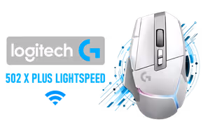 Logitech G502 X PLUS Wireless Gaming Mouse — HERO 25K, RGB (White) - image 1