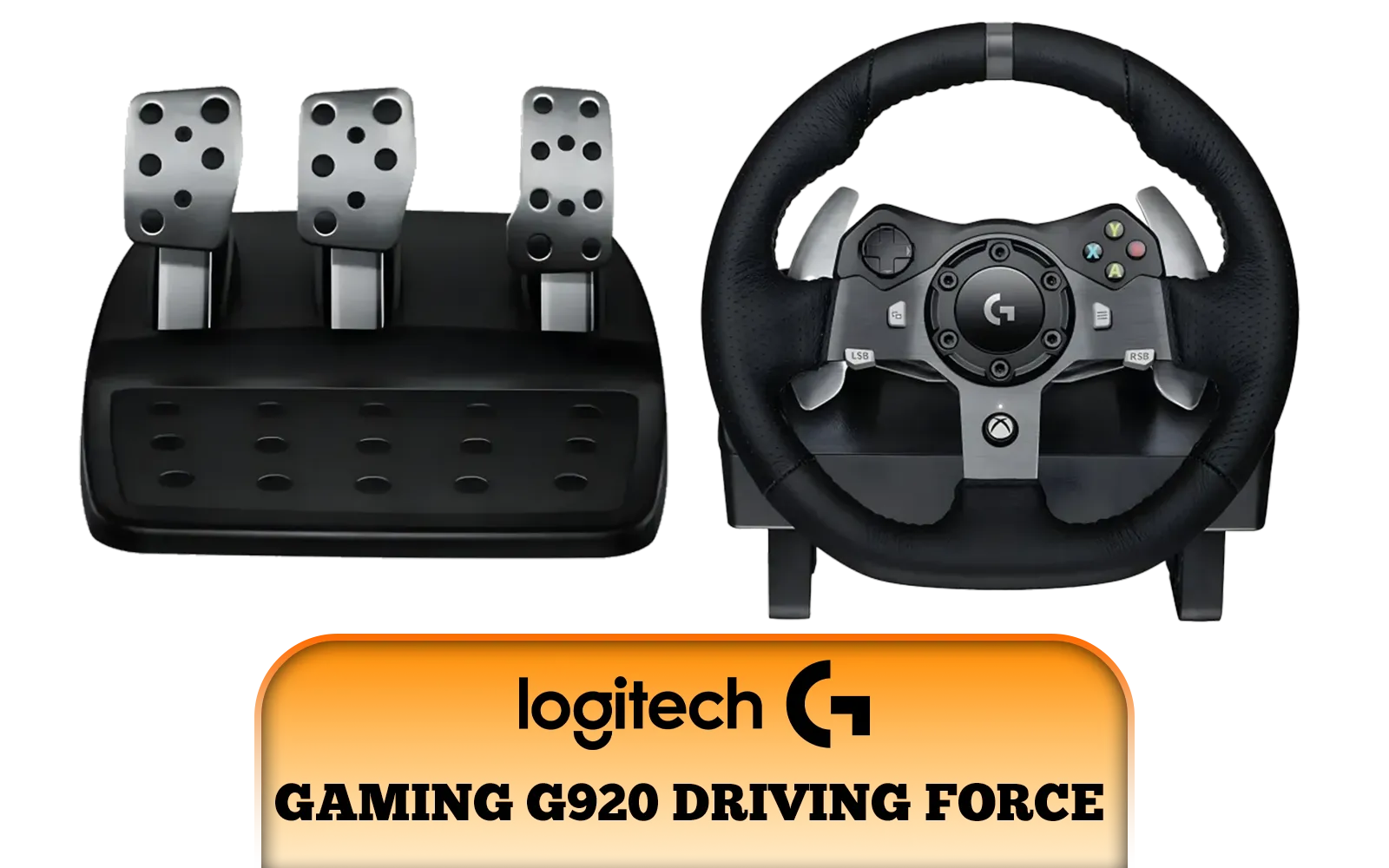 Logitech G920 Driving Force Racing Wheel – 900° Dual-Motor Force