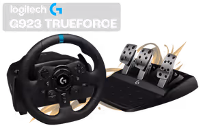 Logitech G923 TRUEFORCE Sim Racing Wheel for Playstation AND PC Logitech G923 TRUEFORCE Sim Racing Wheel for Playstation AND PC - Image 1