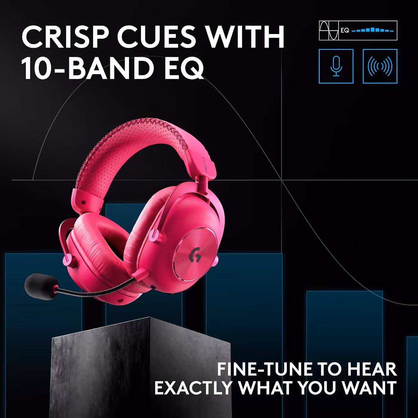 PRO X3 LIGHTSPEED 10-band EQ, fine-tune to hear exactly what you want
