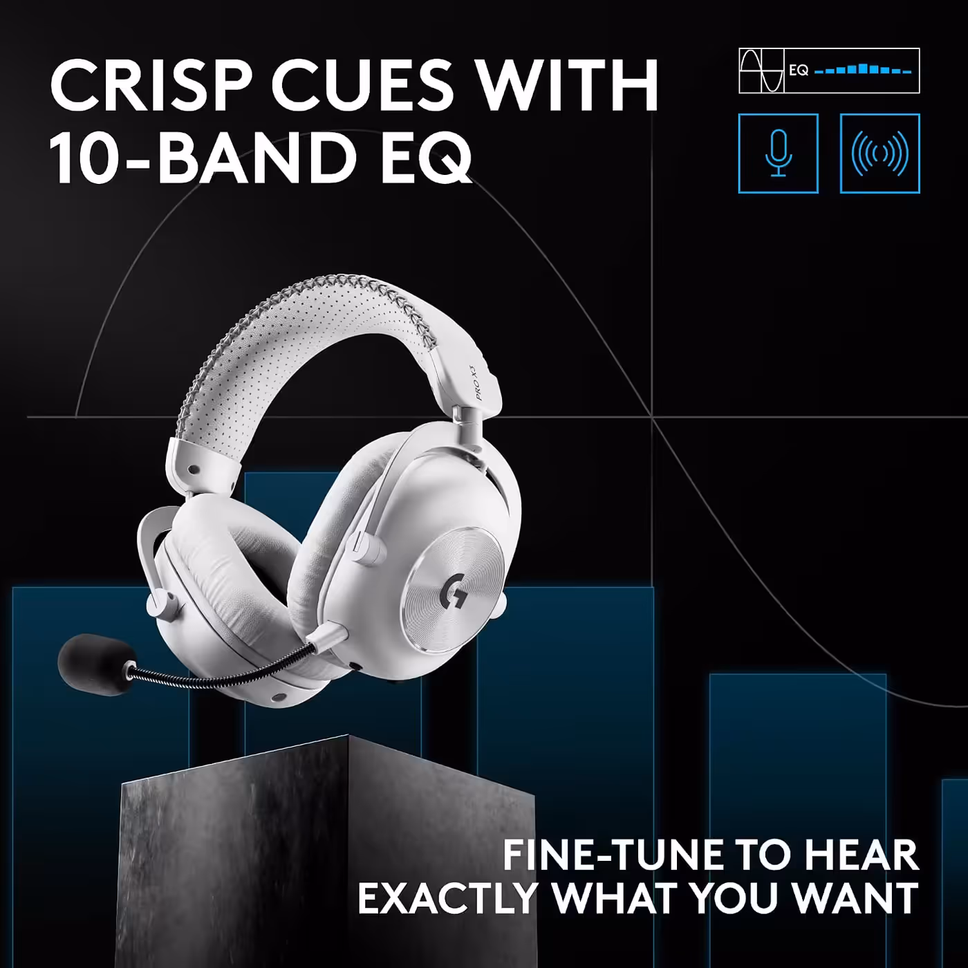 PRO X3 LIGHTSPEED 10-band EQ, fine-tune to hear exactly what you want