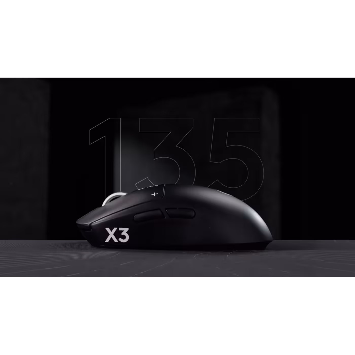 PRO X3 SUPERSTRIKE in midnight black in front of the number 135
