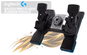 Logitech G Saitek Pro Flight Rudder Pedals Logitech G Saitek Pro Flight Rudder Pedals - Image 1