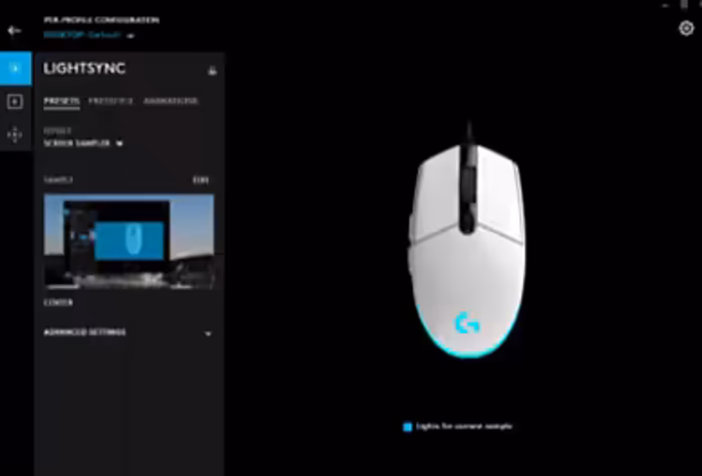Logitech G102 Dynamic Screen Sampling Feature