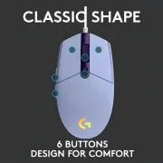 Logitech G102 Lightsync RGB Gaming Mouse - Lilac | Precision & Style - image 10