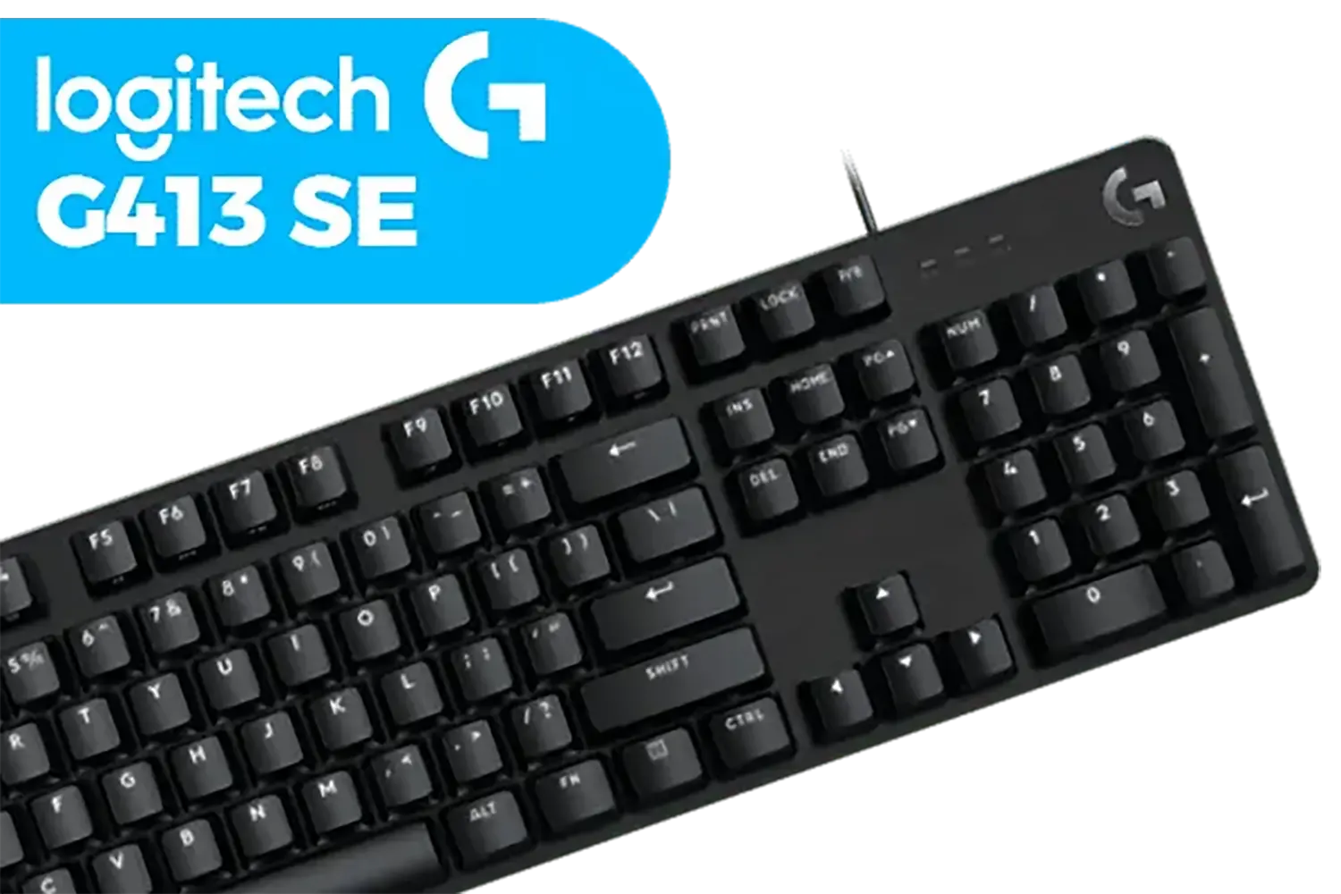Logitech G413 SE Mechanical Gaming Keyboard - Black / Tactile Mechanical Switches / Key Rollover / Anti-Ghosting / PBT Keycaps / LED Lighting / Built To Last / 920-010437