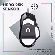 Logitech G502 X Wired Gaming Mouse — LIGHTFORCE, HERO 25K (Black) - image 9