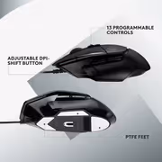 Logitech G502 X Wired Gaming Mouse — LIGHTFORCE, HERO 25K (Black) - image 10