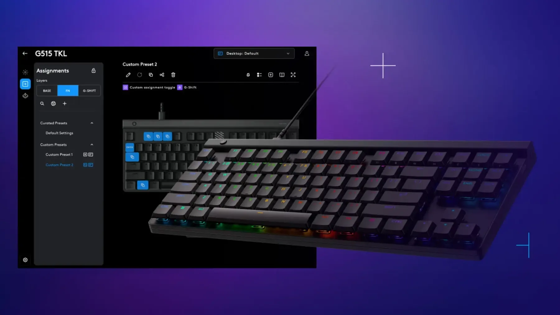 Logitech G HUB Software for Customization of Logitech G515