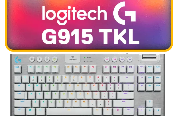 Logitech G915 TKL Wireless RGB Mechanical Gaming Keyboard - White