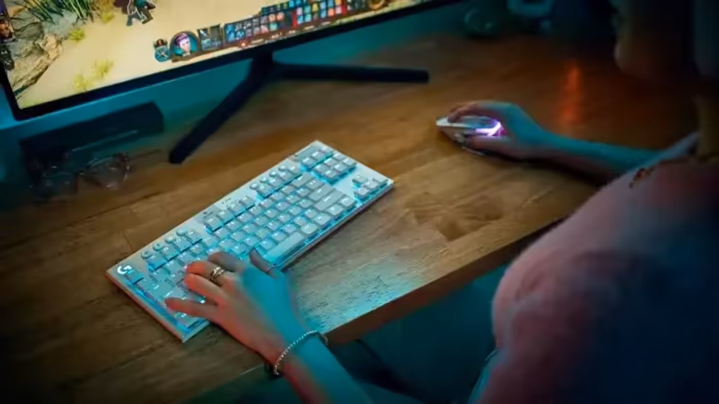 Logitech G915 X TKL with Premium Brushed Aluminum Finish