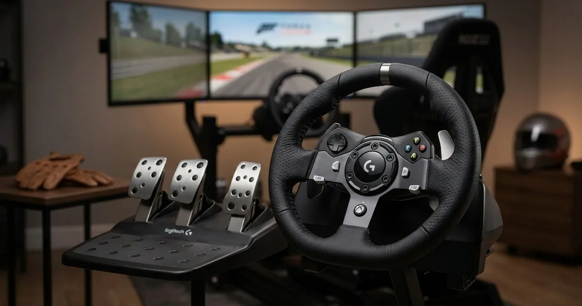 Logitech G920 Driving Force Racing Wheel – 900° Dual-Motor Force