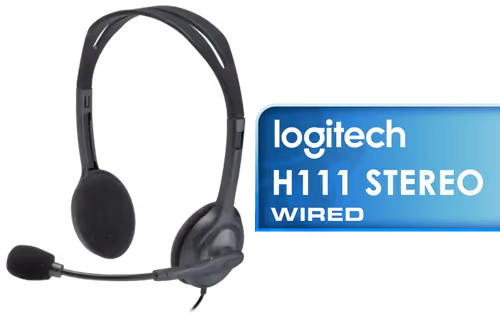 Logitech H111 Stereo Headset Black - Image 1