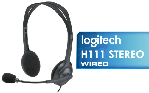 Logitech H111 Stereo Headset Black - Image 1