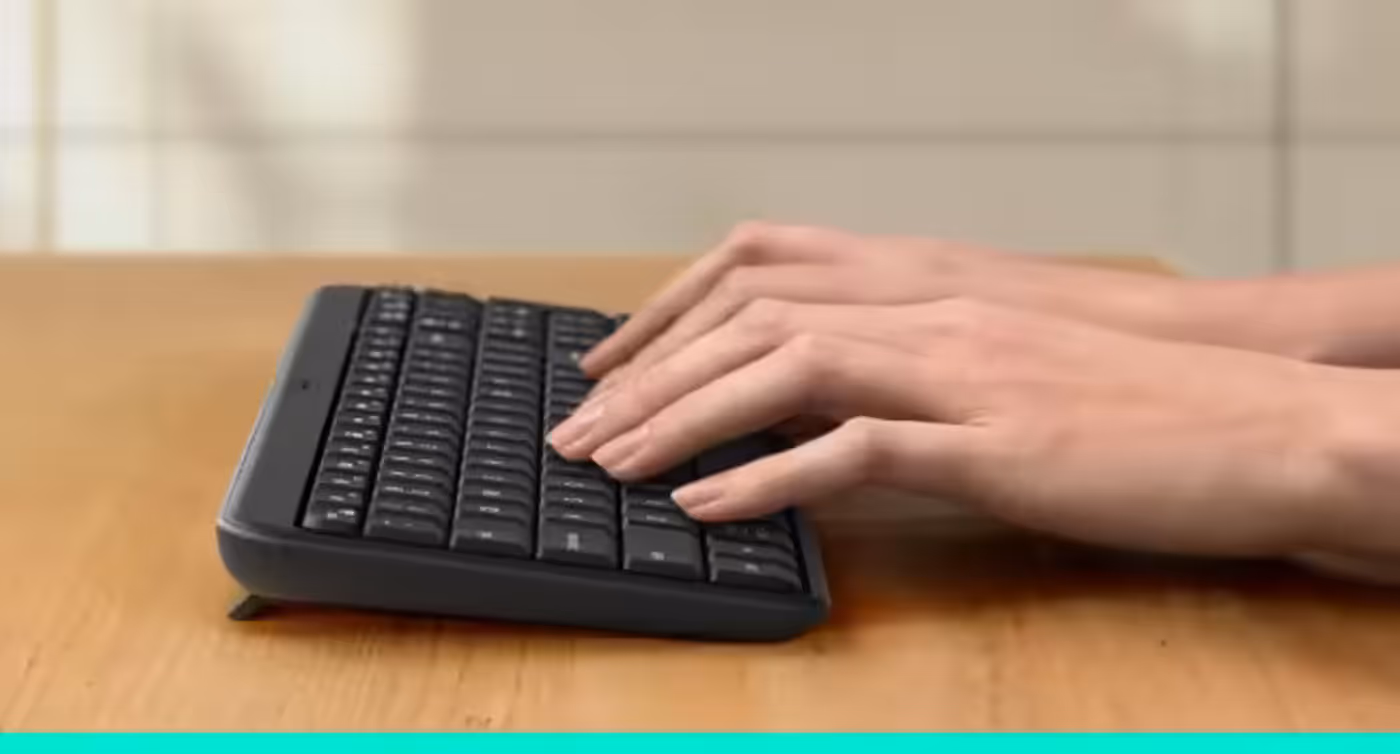 Full-size ergonomic Logitech K250 Bluetooth Keyboard
