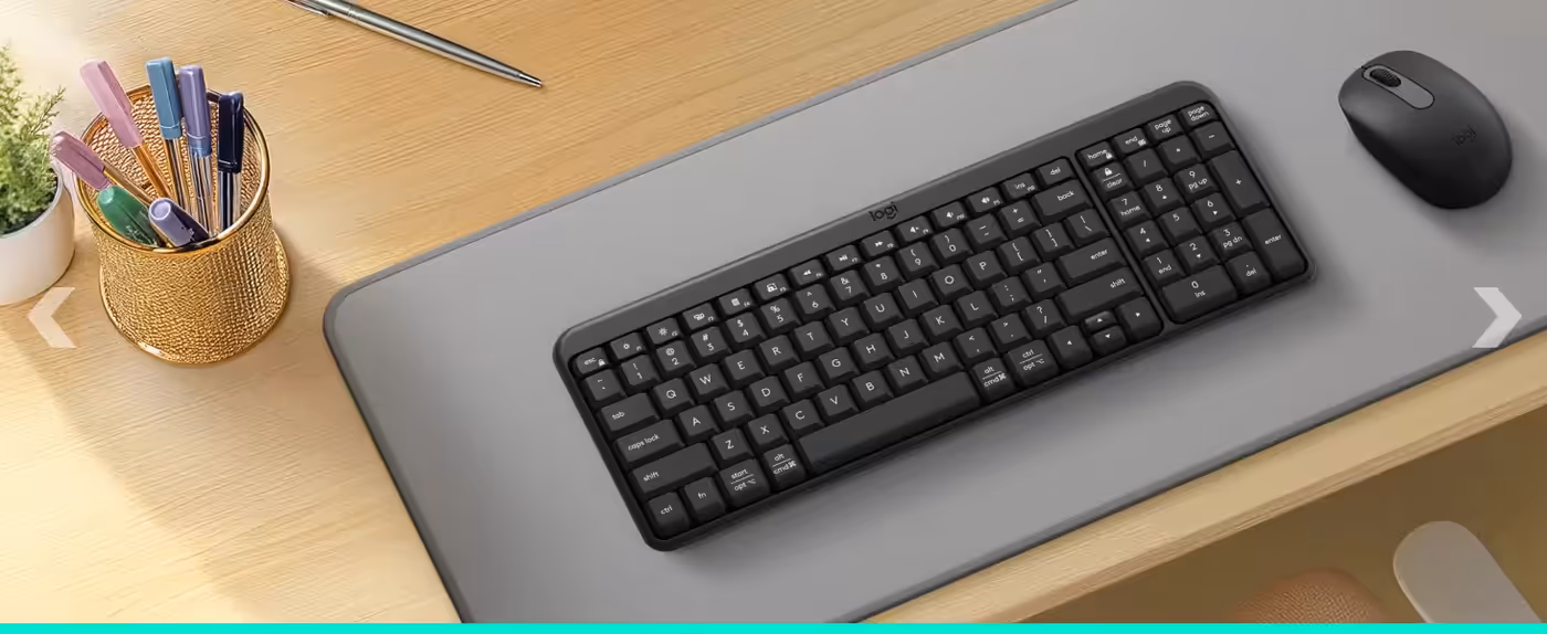 Complete setup with K250 Keyboard and Pebble Mouse