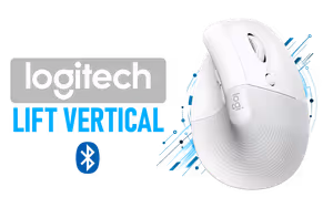 Logitech Lift Vertical Ergonomic Gaming Mouse White - Image 1