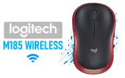 Logitech M185 Wireless Mouse — 2.4GHz, Red, Plug & Play - image 1