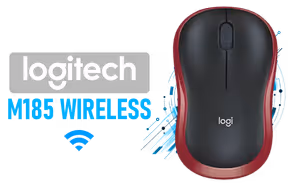 logitech-m185-wireless-mouse-red-2-4ghz - Image 1