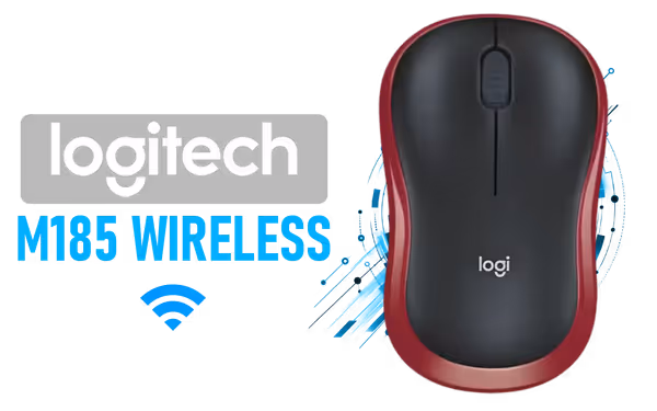 Logitech M185 Wireless Mouse — 2.4GHz, Red, Plug & Play - image 1 Logitech M185 Wireless Mouse — 2.4GHz, Red, Plug & Play - image 1